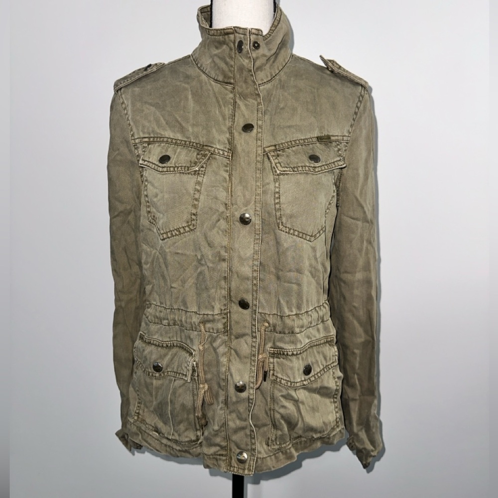 Olive Green Max Jeans Zip Up Jacket